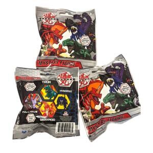 Lot of 3 Bakugan Mystery figure Blind Bags Minifigs Toys New